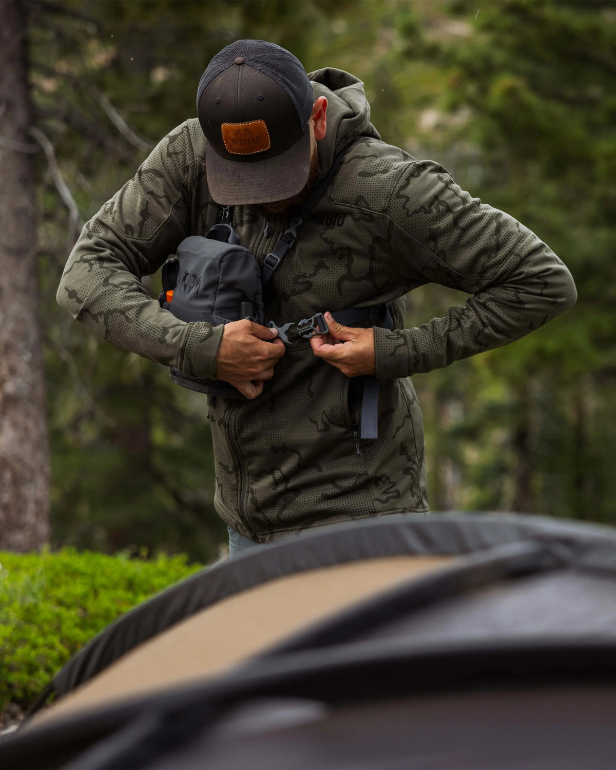 Ridgepoint Fleece Hoodie | Olive Tonal
