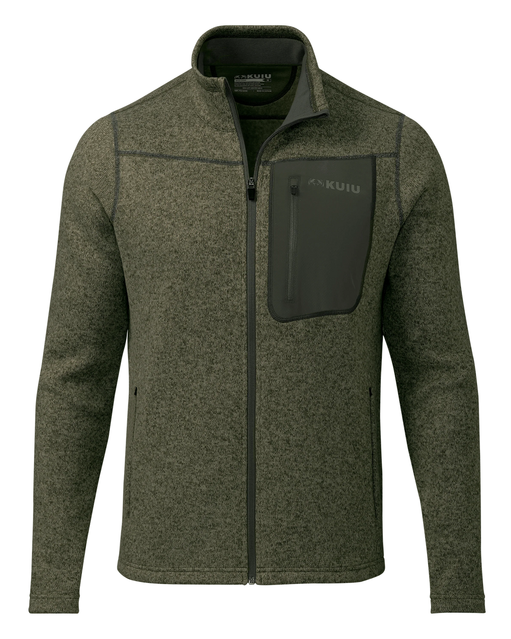 Base Camp Full Zip Sweater | Olive Heather