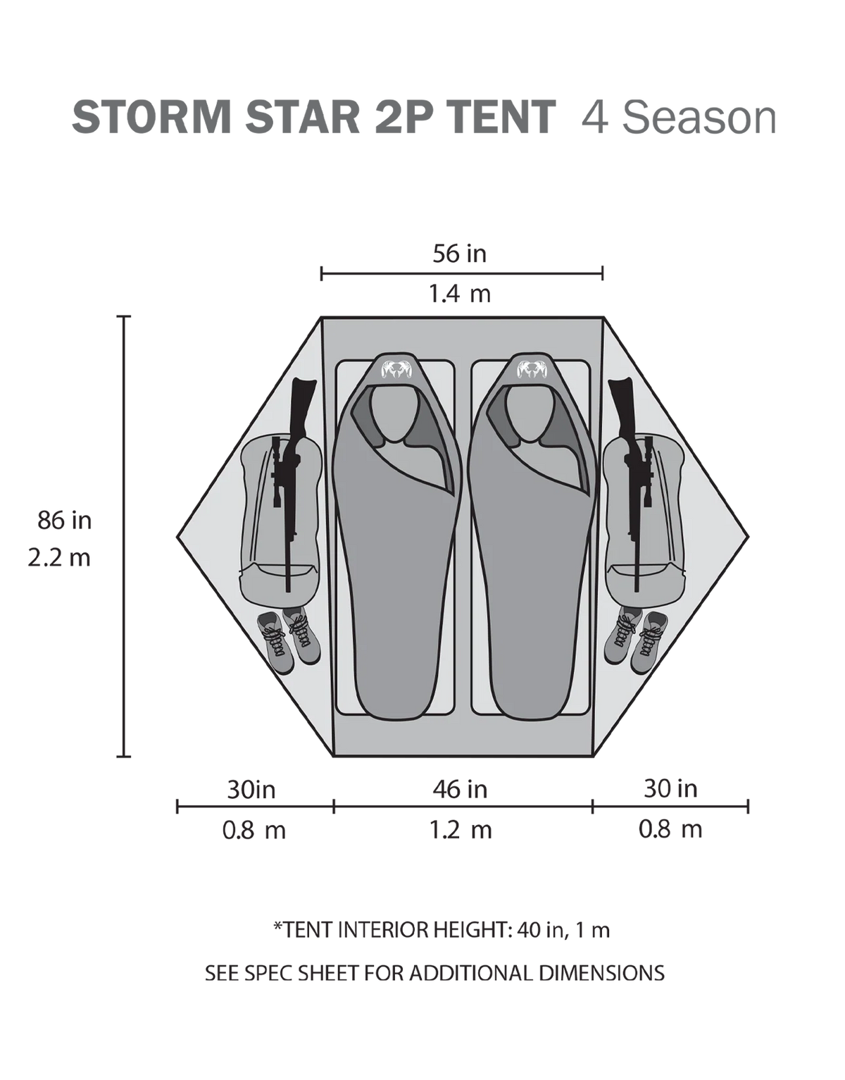 Storm Star 2 Person Tent Set | Major Brown