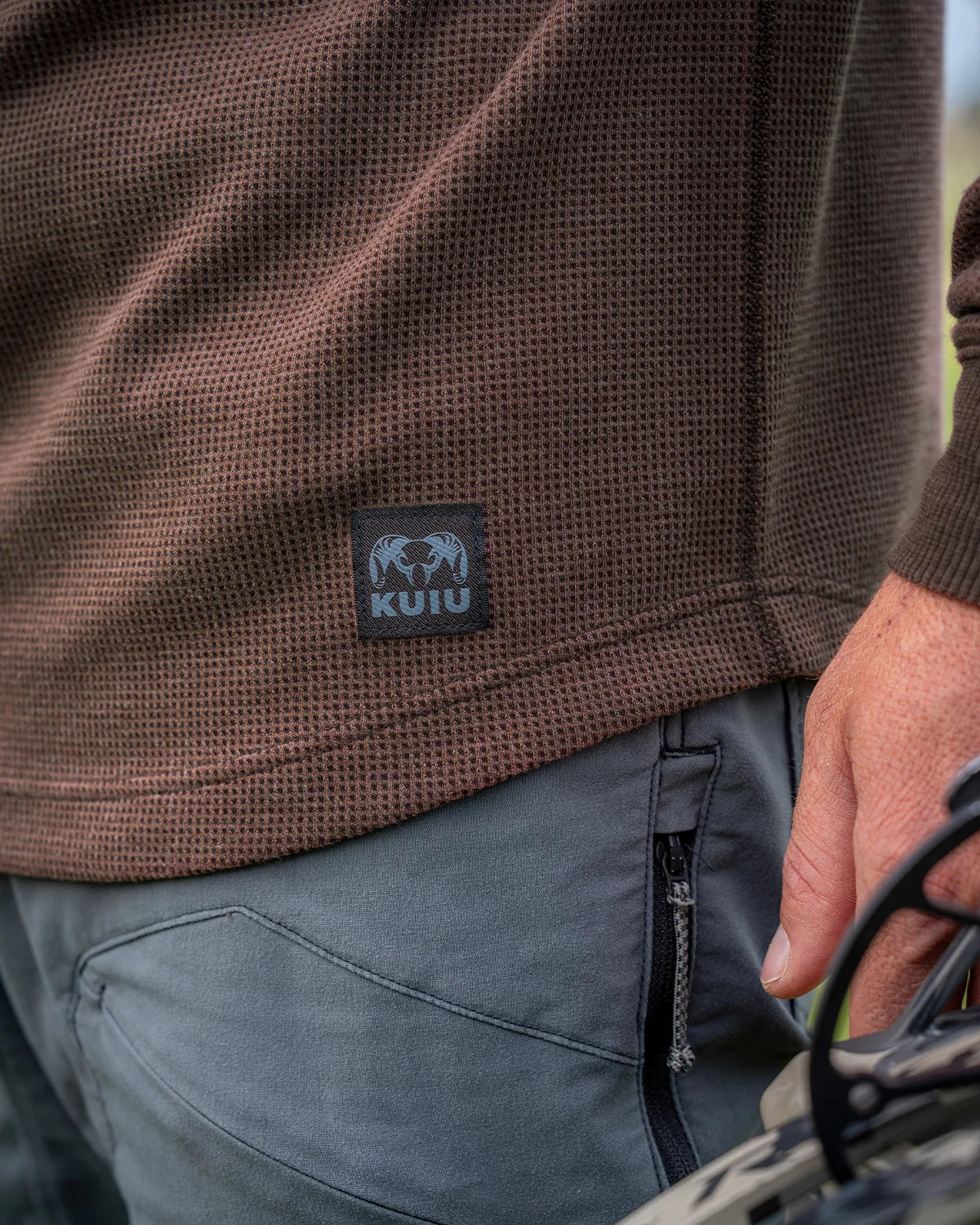 Canyon Waffle Henley | Cedar Heather