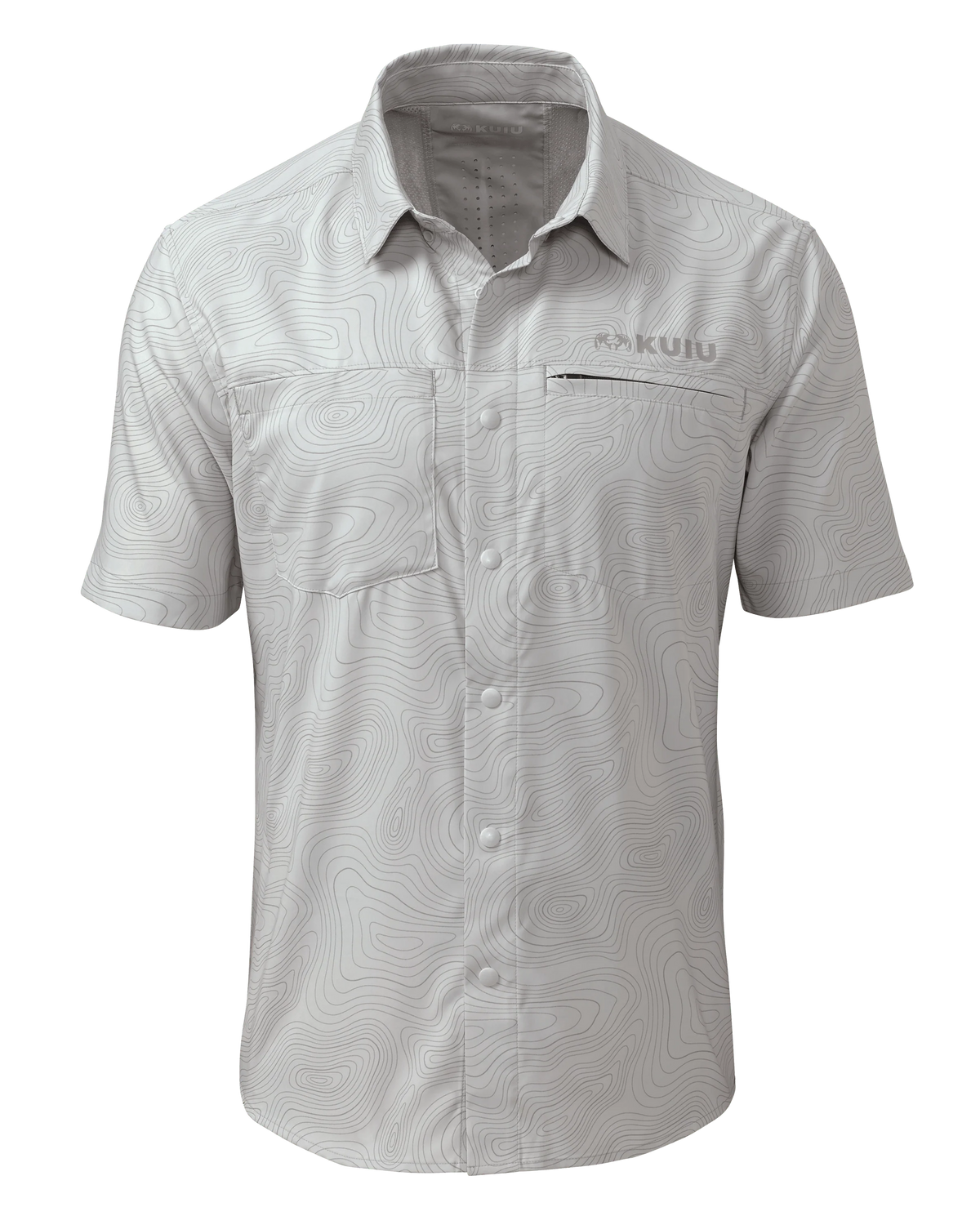 Mesa Vented SS Snap Shirt Topo | Fog Topo Print