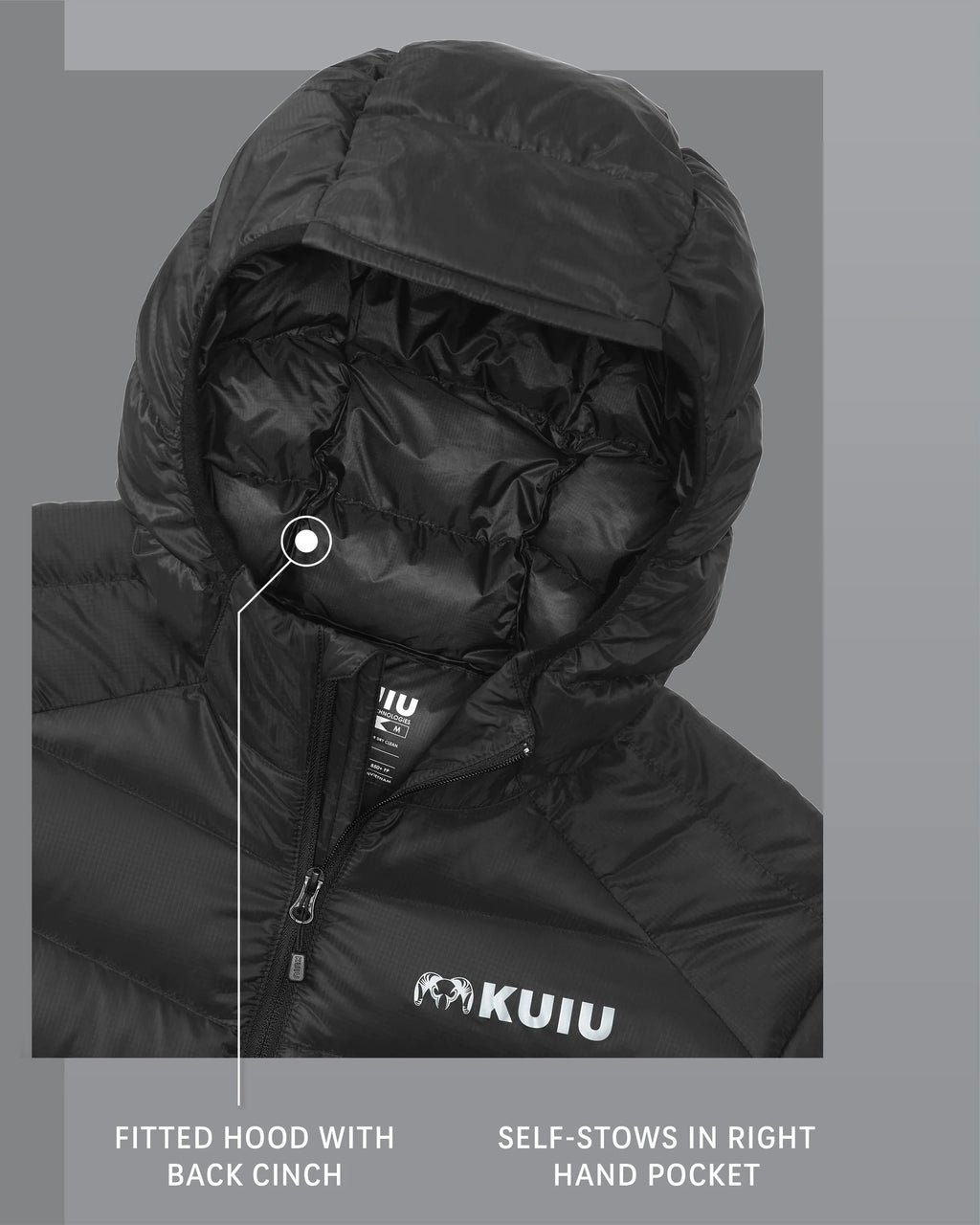 Super Down LT Hooded Jacket | Black