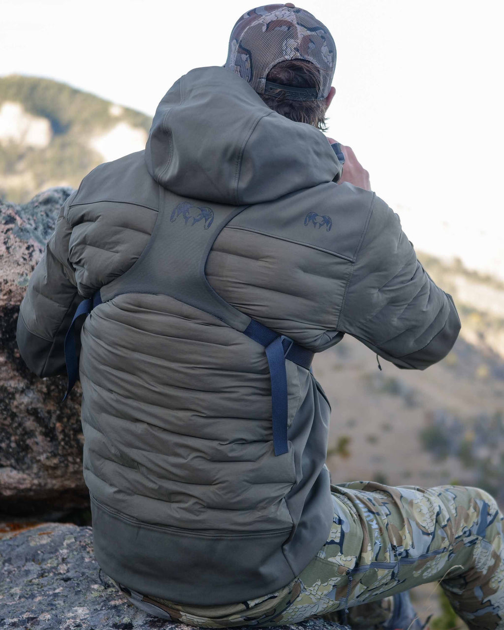 Axis Thermal Hybrid Hooded Jacket | Ash